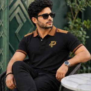 Premium Pique Cotton Polo Shirt (Black)